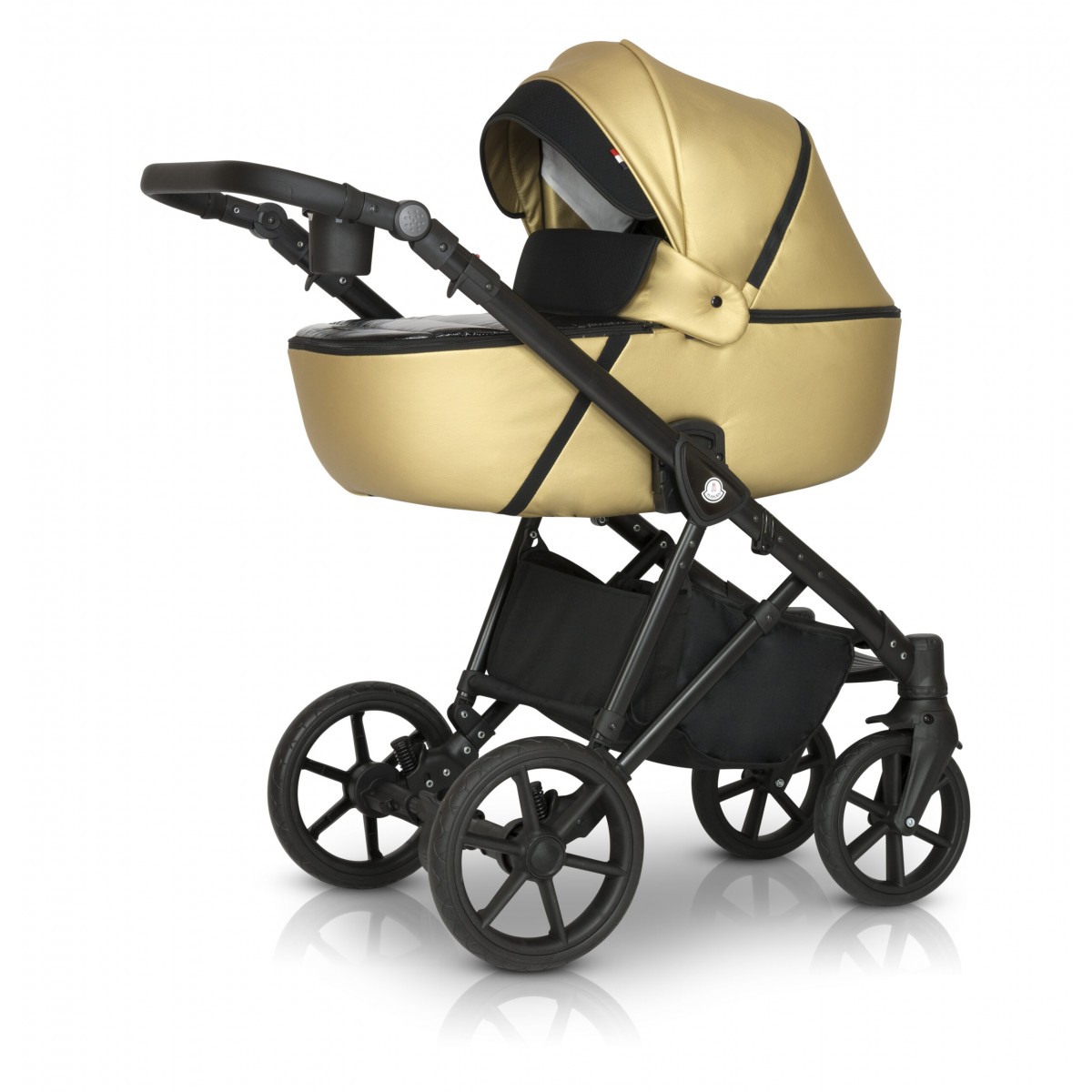 

Коляска детская универсальная 3 в 1 Verdi Makan с автокреслом, сумкой и дождевиком + москитная сетка Золотистый
