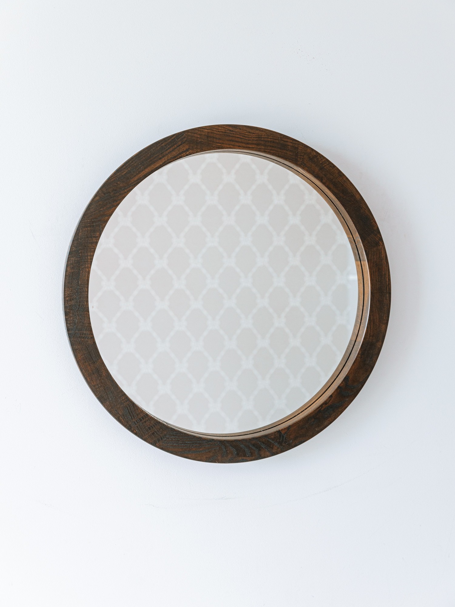 

Зеркало Luxury Wood деревянное круглое 50см Perfection дуб black