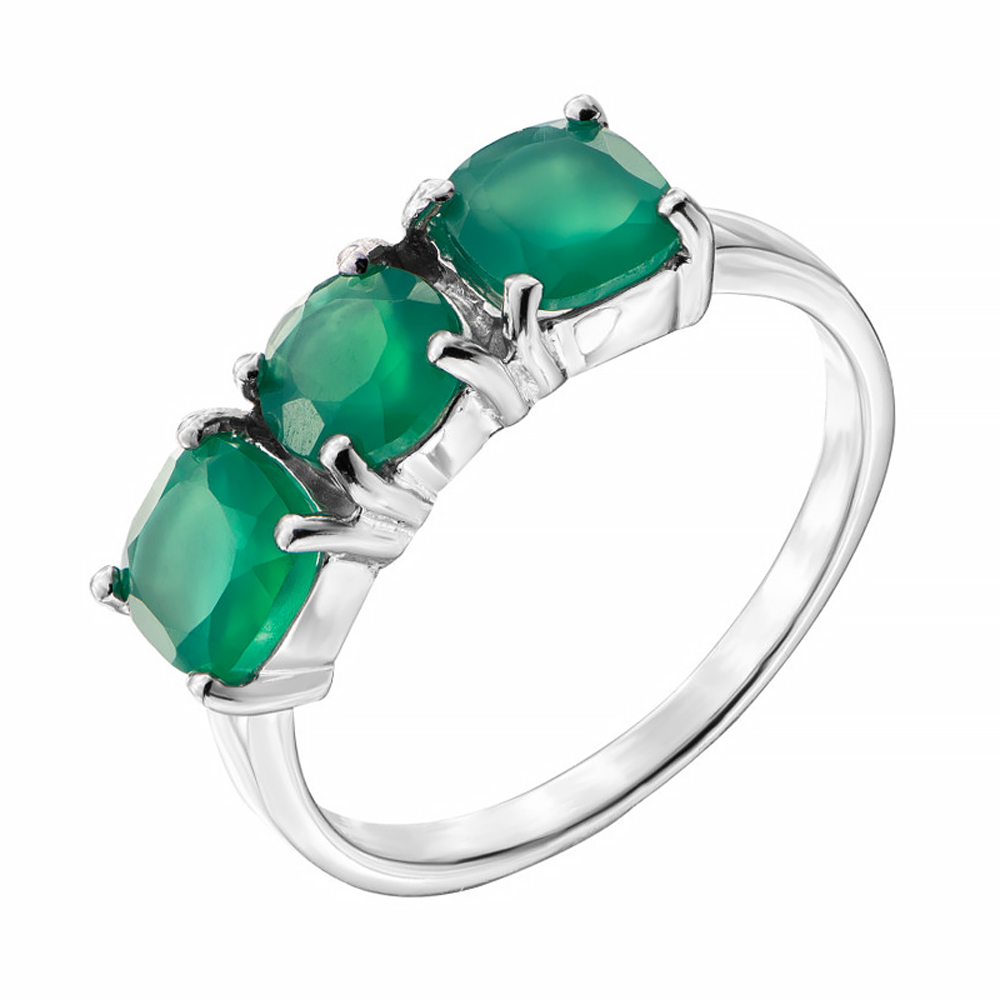

Серебряное кольцо с агатами 000140587 17 размера