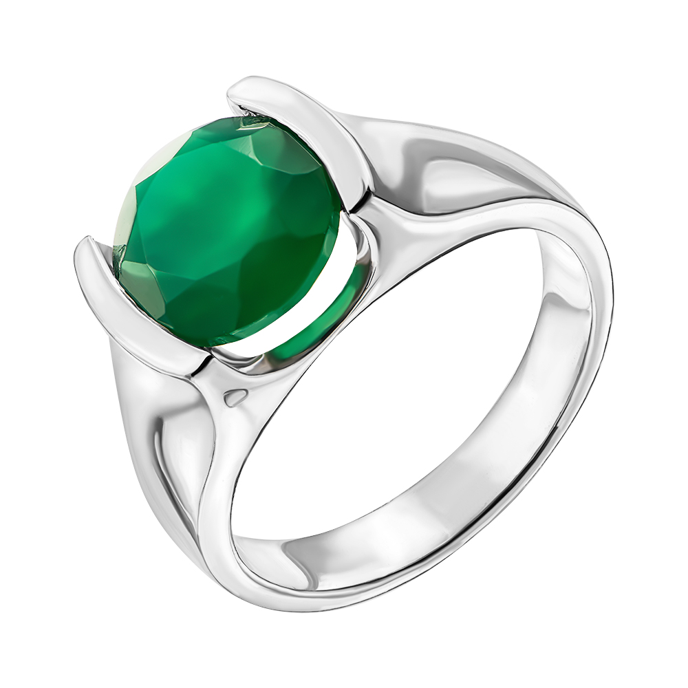 

Серебряное кольцо с агатом 000137394 17.5 размера