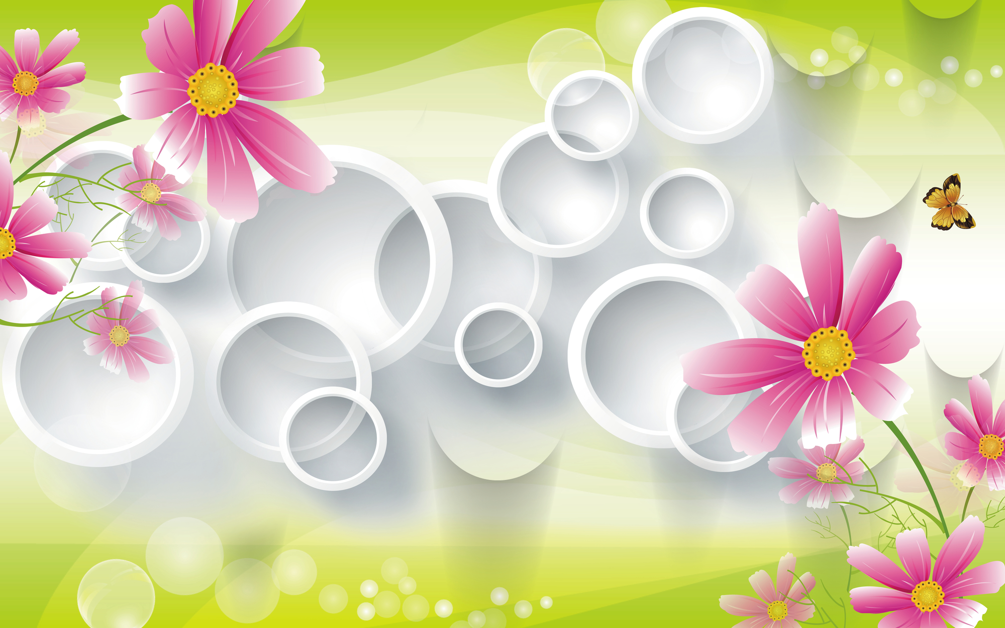 

Фотообои 3D '3D Цветы' (3490) , Песок