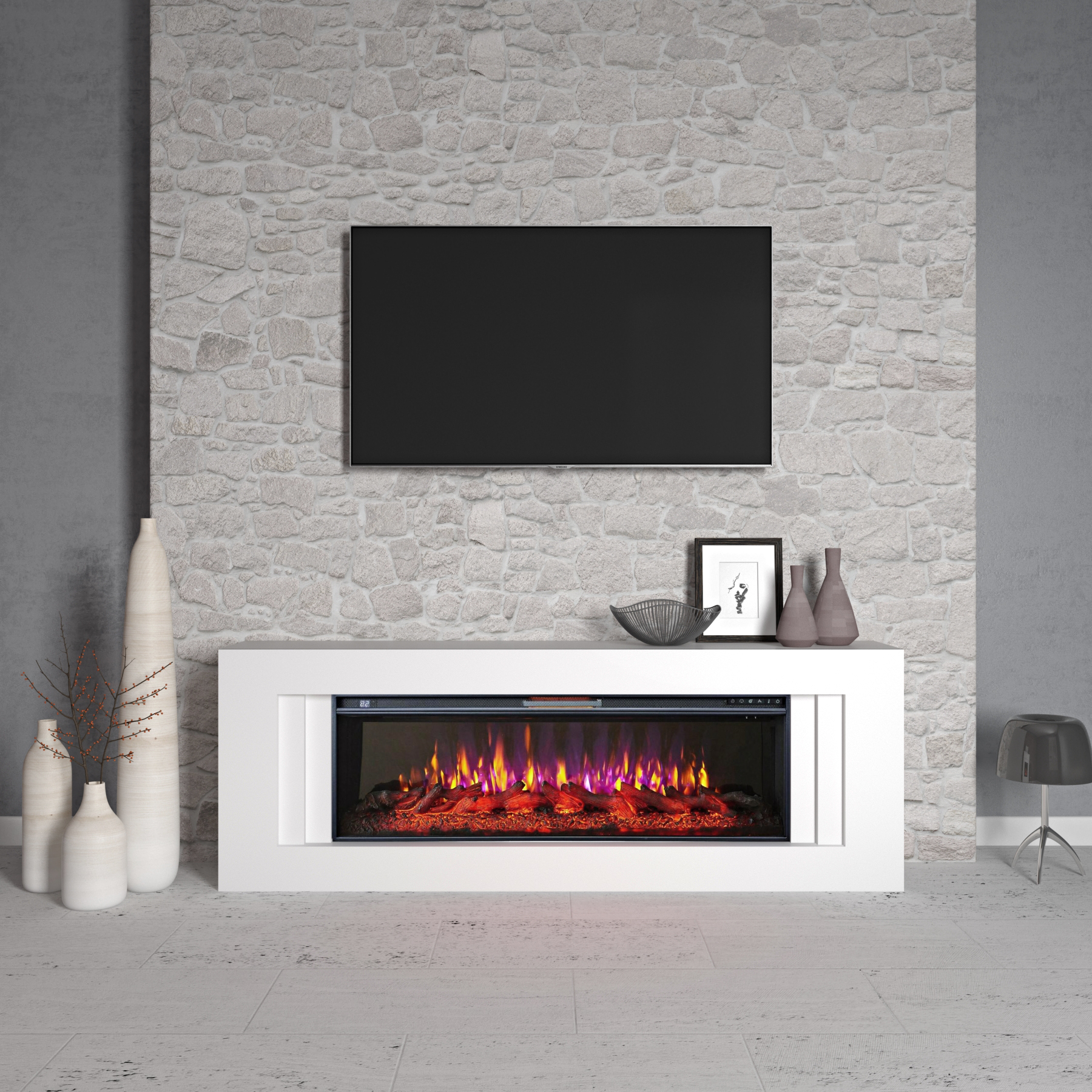 

Каминокомплект Line AF-50 White