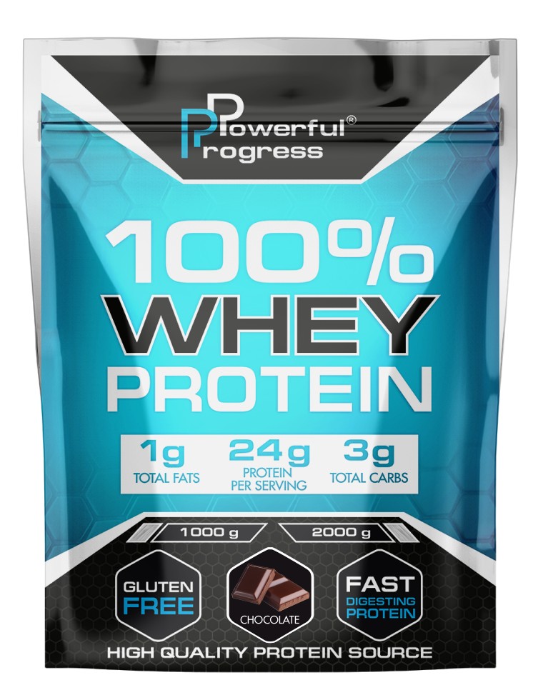 

Сывороточный протеин Вей протеин растворимый Powerful Progress Whey Protein 100% Instant 2000 г шоколад