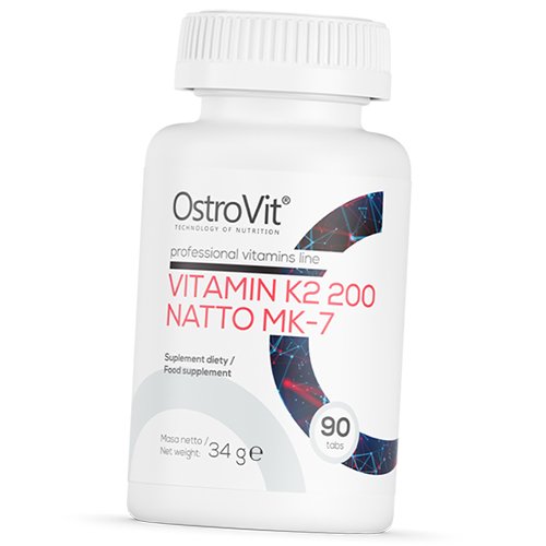 

Витамин К2, Менахинон-7, Vitamin K2 200 Natto MK-7, Ostrovit 90таб (36250058)
