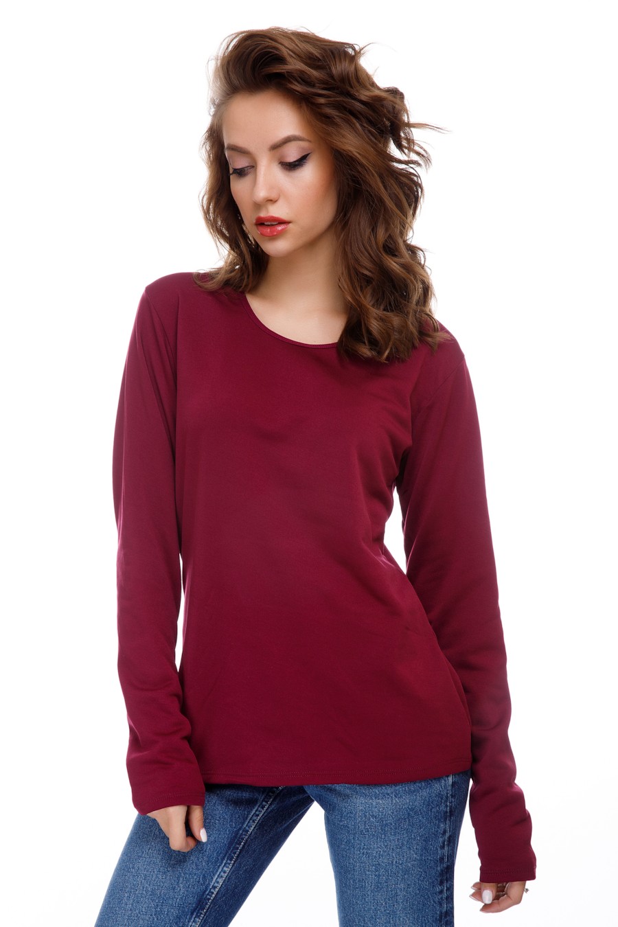 

Джемпер на флисовой основе Gladys (XL) Бордовый, Джемпер на флисовой основе Gladys 48(XL) Бордовый