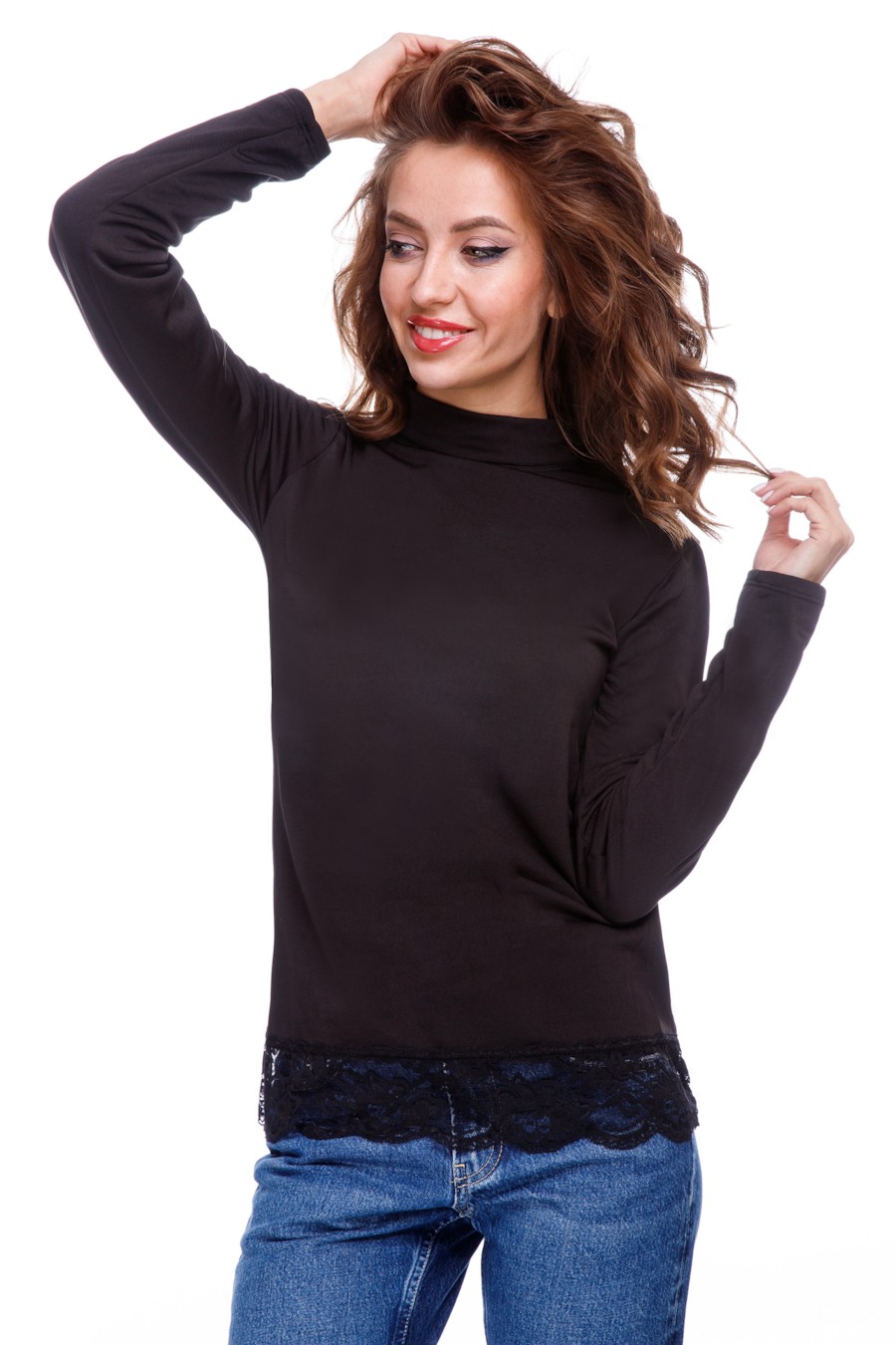 

Гольф на флисовой основе Gladys 48(XL) Чёрный (Nero)
