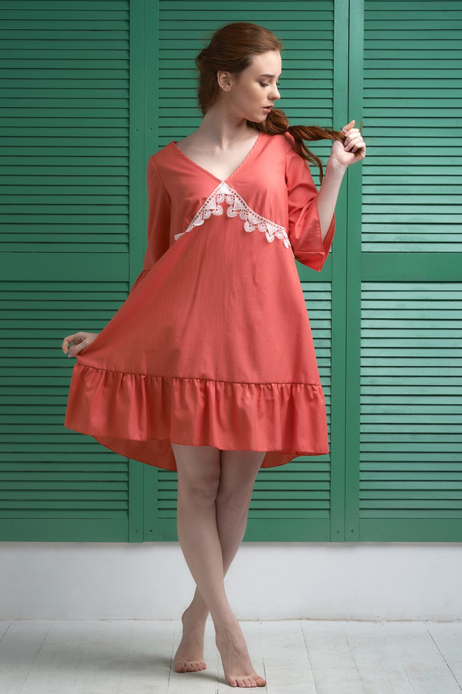 

Платье Effetto (L) Коралловый, Платье Effetto 46(L) Коралловый