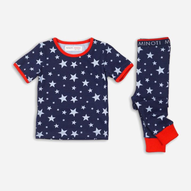 

Пижама (футболка + штаны) Minoti Stars 2 3269 86-92 см Темно-синяя