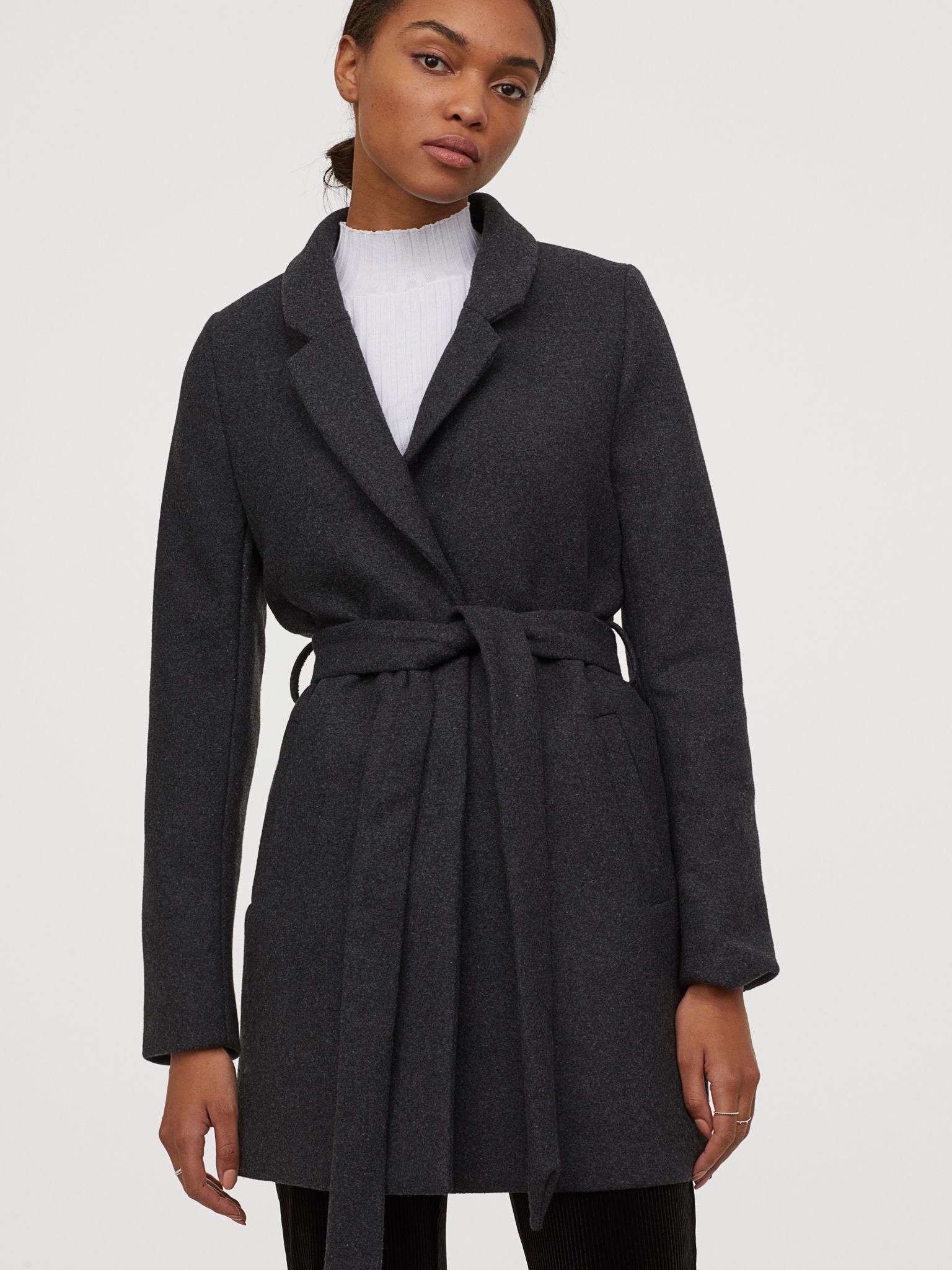 

Пальто H&M 6146228-ACXW 44 Темно-серое