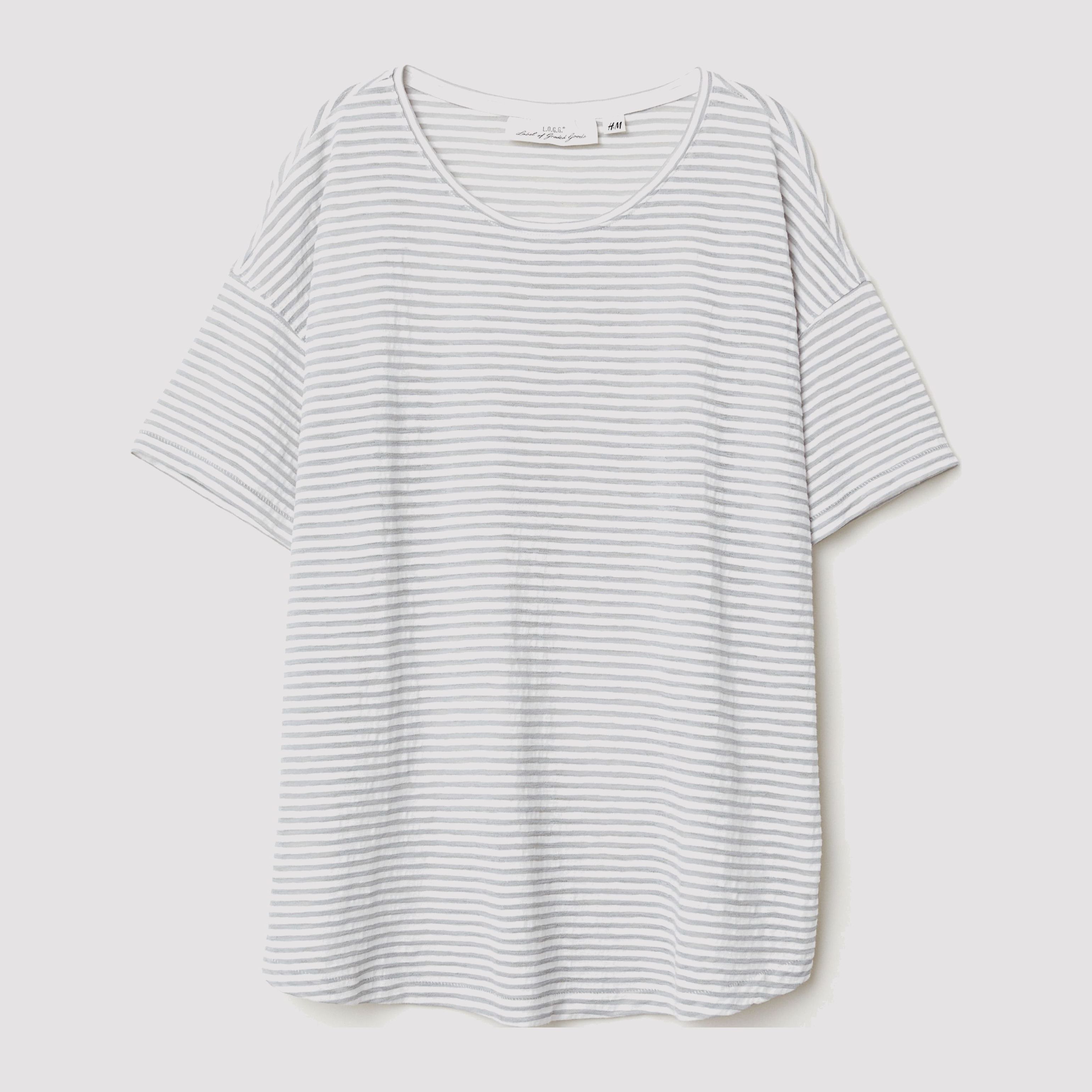 

Футболка H&M 6529618-ADVR M Белая с серым