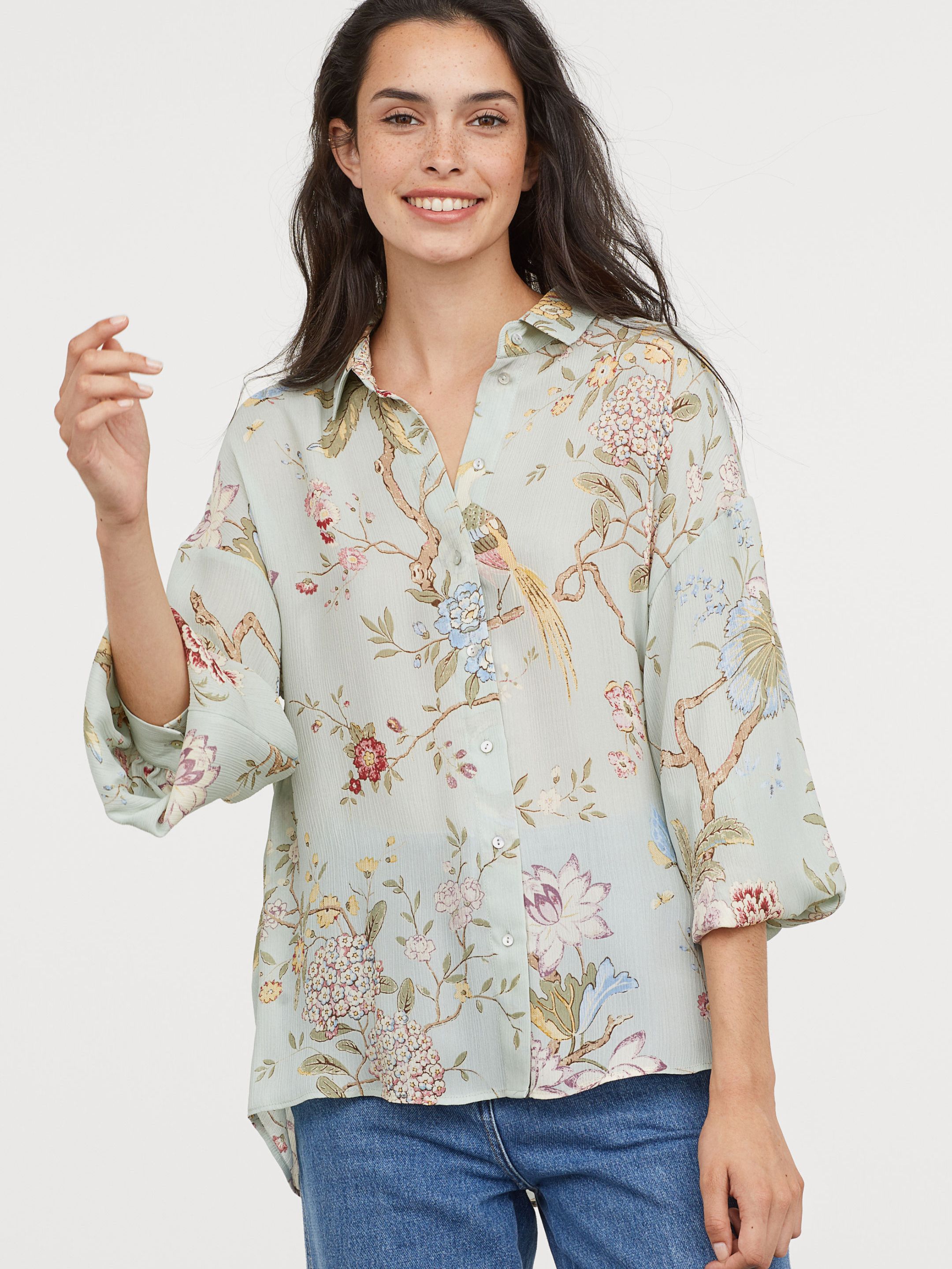 

Блузка H&M 6517078-ACYR 44 Мятная