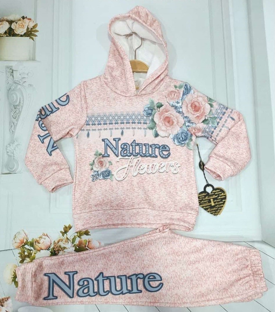 

Комплект (свитшот с капюшоном + брючки) MOONSTAR NATURE PINK 110 см