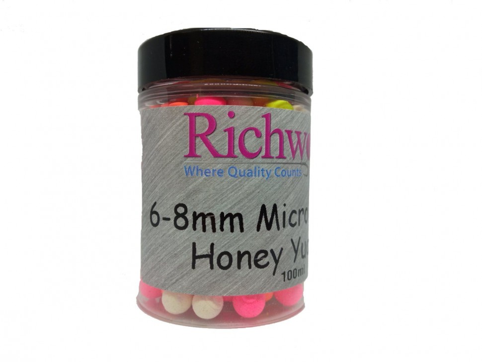 

Бойлы Richworth Micro Pop-Ups Honey Yucatan 6-8mm 100ml ERW6HY