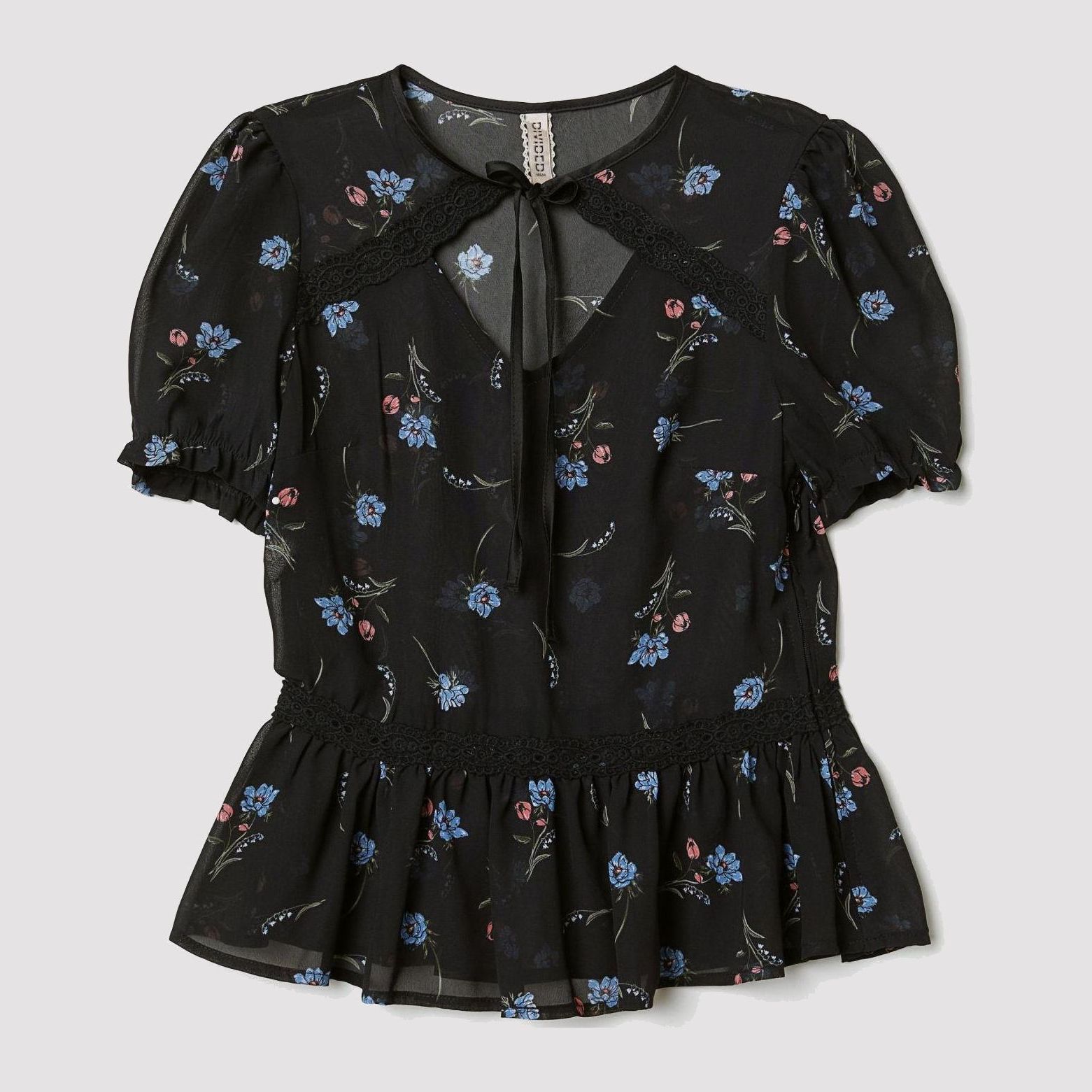 

Блузка H&M 6073698-ACOZ 34 Черная