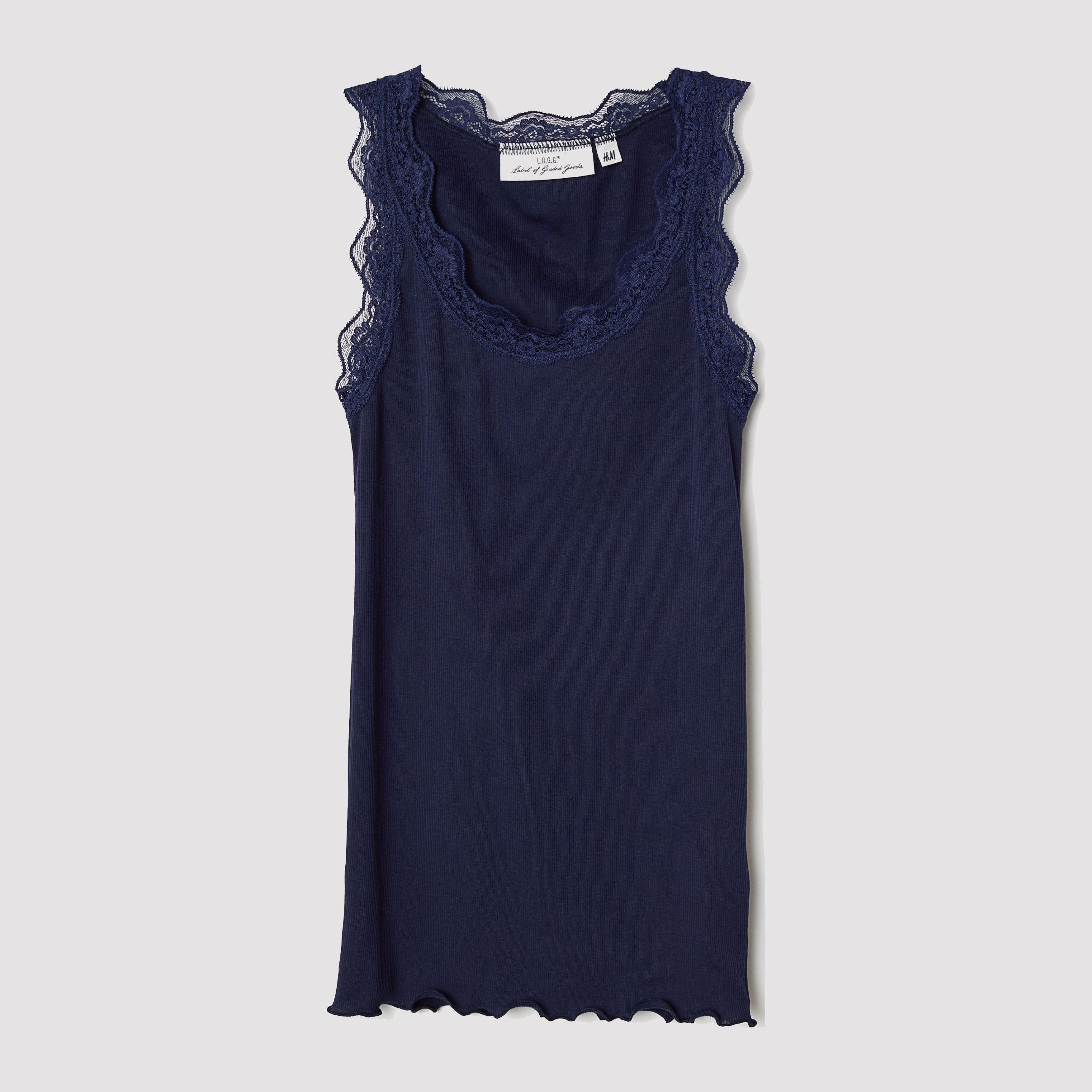 

Майка H&M 6040497-AAQJ XL Темно-синяя