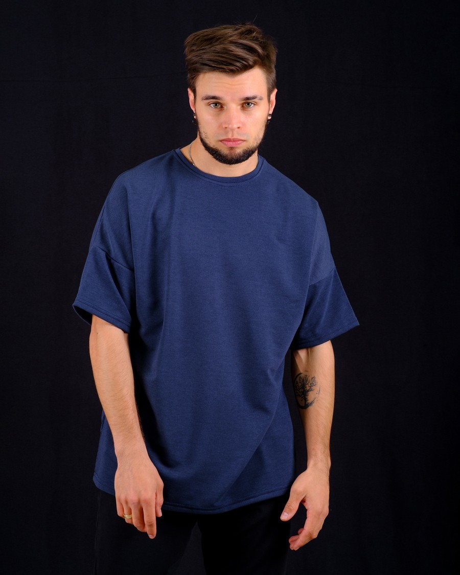 

Футболка DNK MAFIA Оверсайз  Синяя OV33, Футболка DNK MAFIA Оверсайз L Синяя OV33