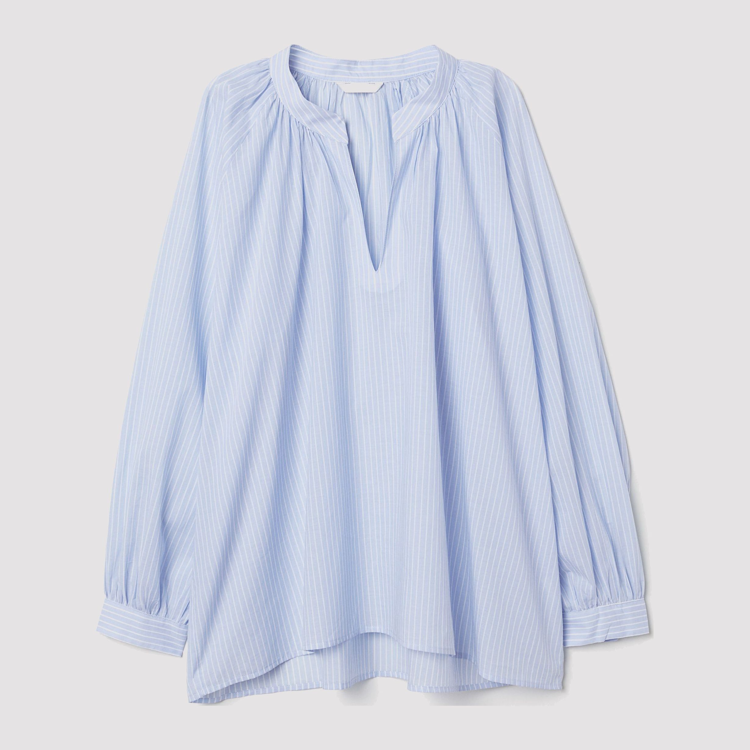 

Блузка H&M 6396708-AAPM 44 Голубая с белым