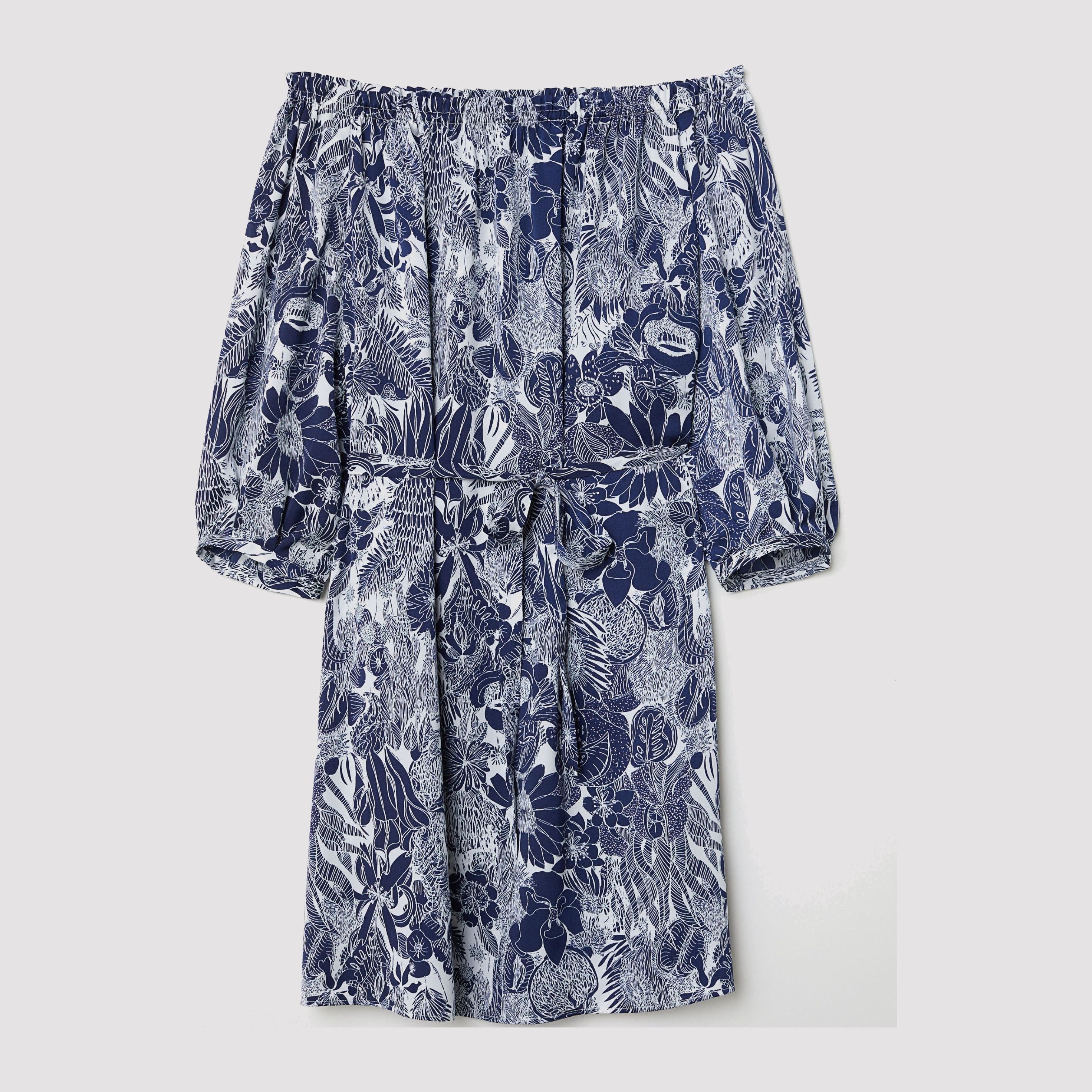 

Платье H&M 6372828-AAVV 32 Белое с синим