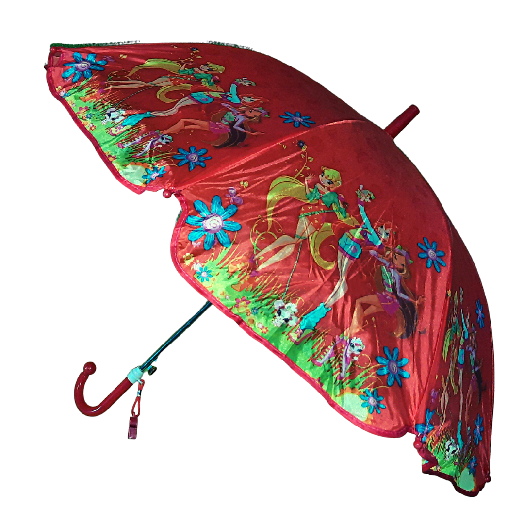 

Зонт-трость купольный детский со свистком "Феи Winx" 63 x 80 см