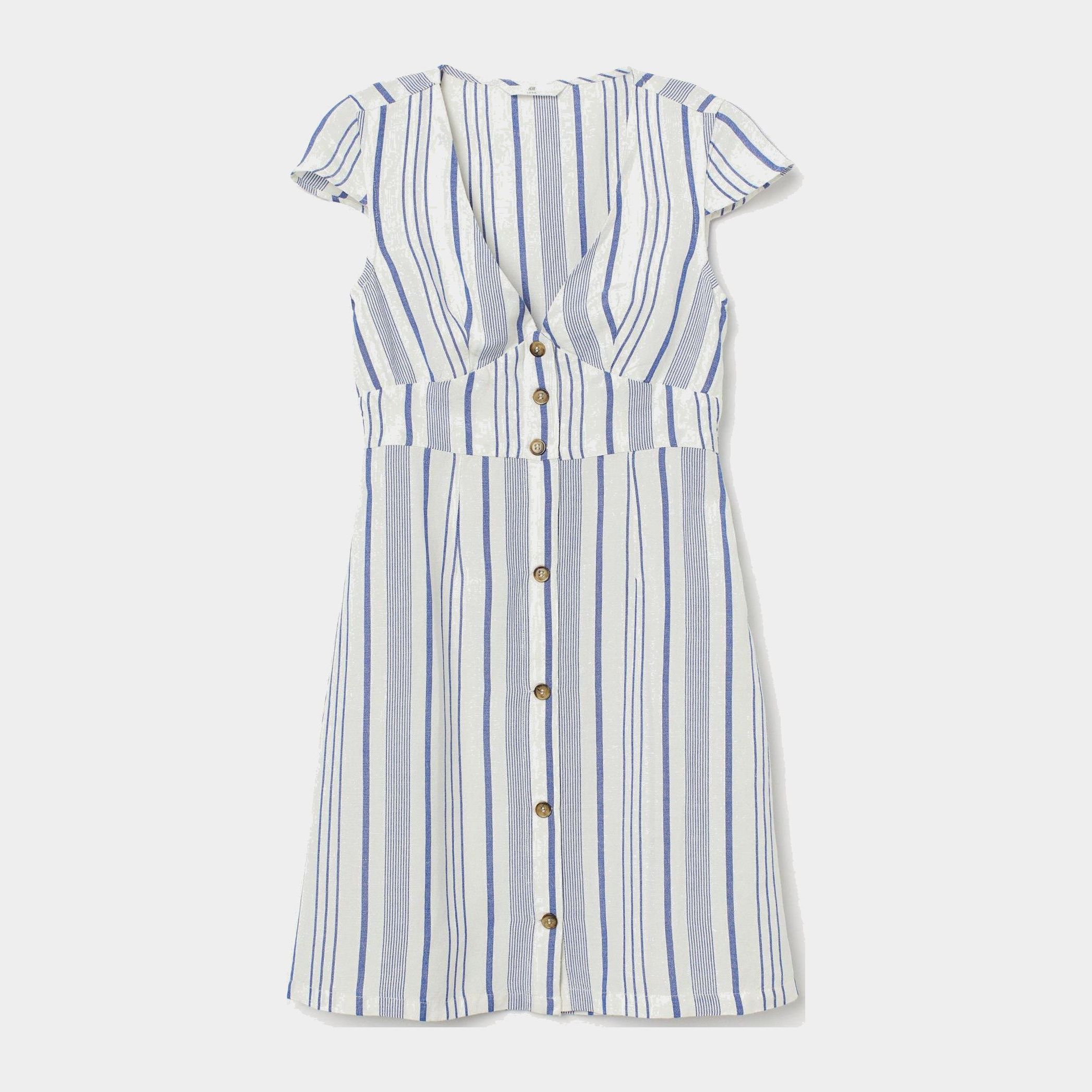 

Платье H&M 7524819-ACSF 38 Белое с синим