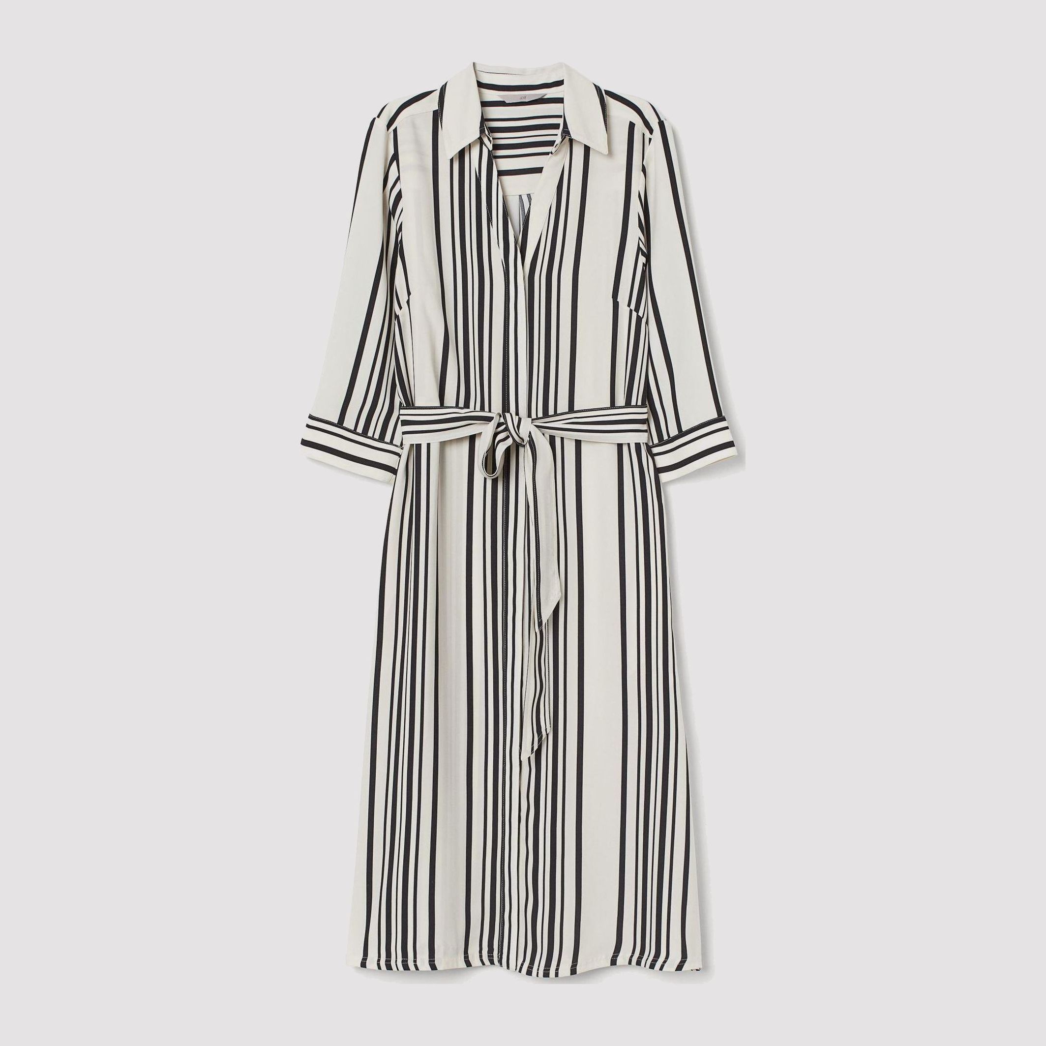 

Платье H&M 8585651-ACQN 38 Молочное с черным