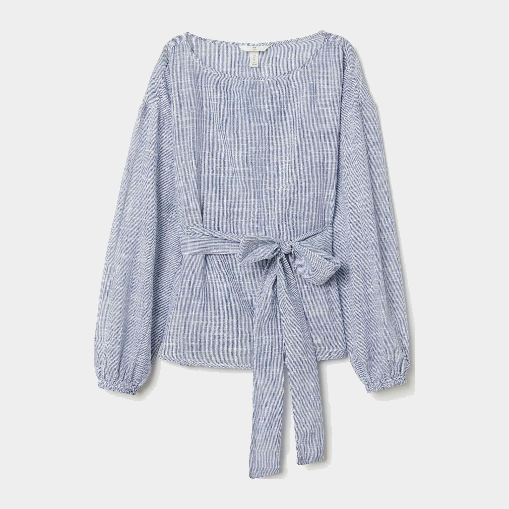 

Блузка H&M 7219499-ABCU 34 Синяя с белым