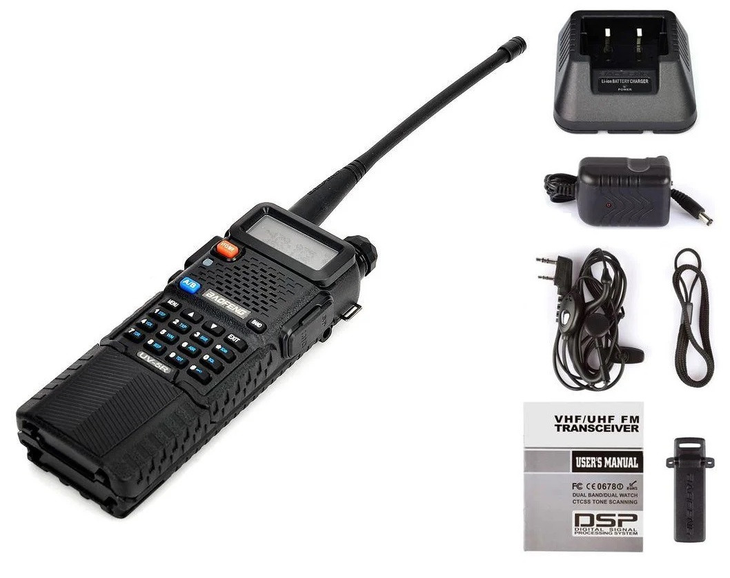 

Рация Baofeng UV-5R 5 Вт батарея на 3800 мАч Гарнитура