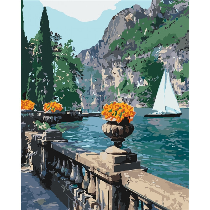 

Картины по номерам Морская бухта В КОРОБКЕ 40*50 Идейка КН2740