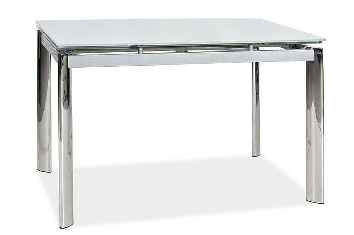 

Стол обеденный стеклянный раскладной Intarsio GD020 120(180)x80см белый