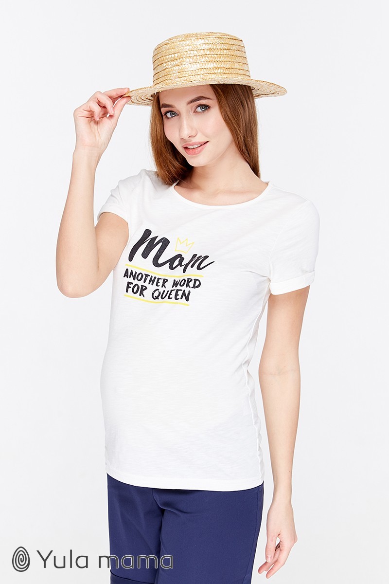 

Женская футболка для беременных Юла Мама Lillit Mom XL молочный (LS-29.012)