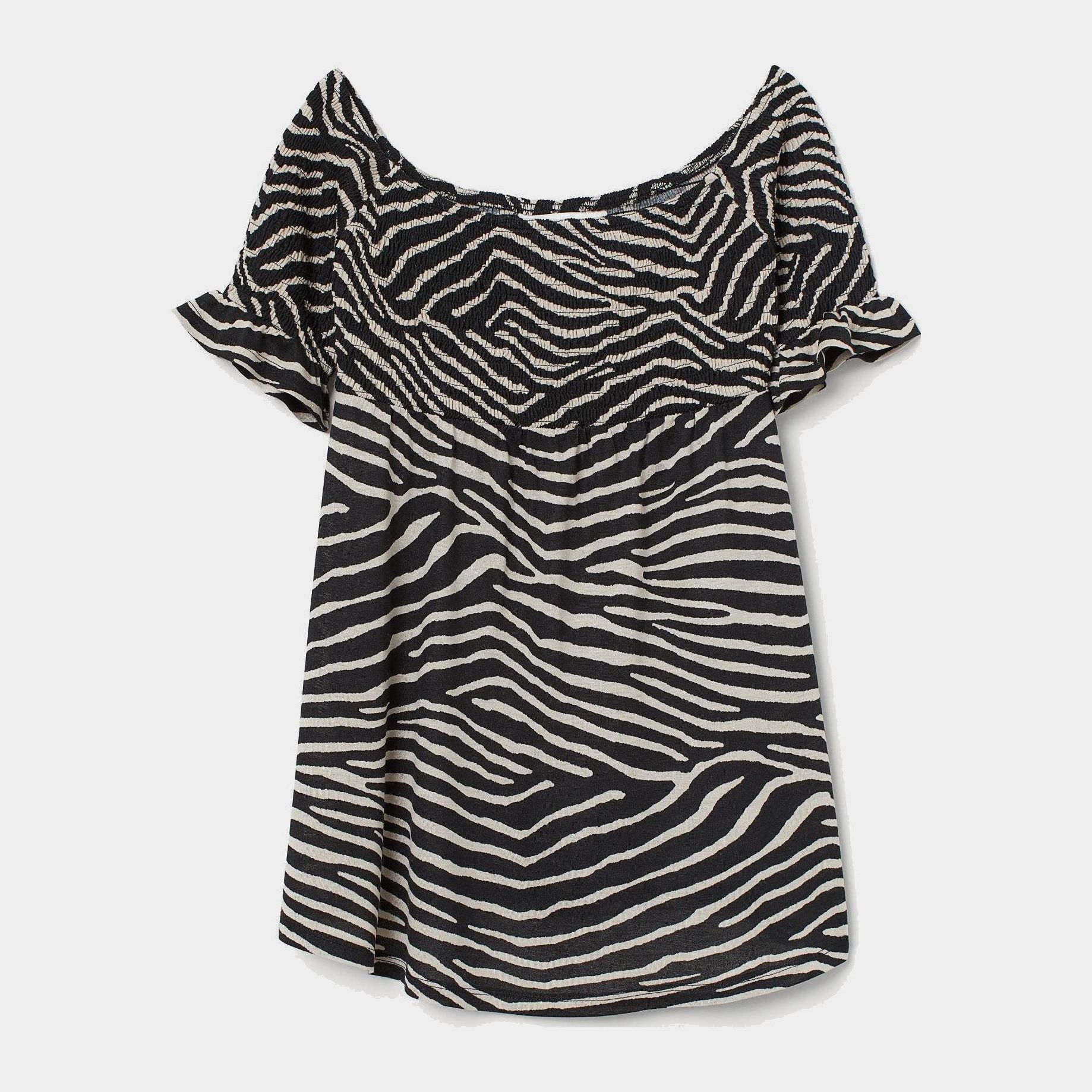 

Топ H&M 7749230-AAXN XS Черный с бежевым