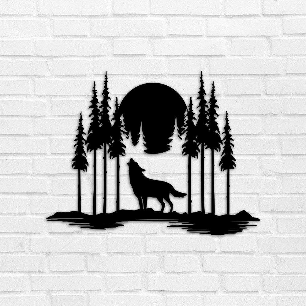 

Картина из дерева панно на стену резное Волк TWD WALL10032L 74х57см Черный Анималистика Горизонтальная Без рамы
