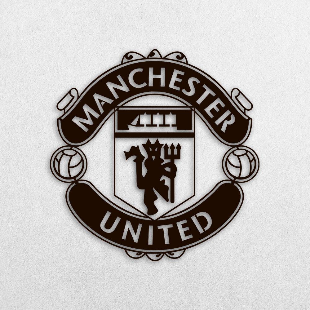 

Картина из дерева панно на стену резное FC Manchester United TWD WALL51008М 50х50см Черный Спорт Квадрат Без рамы