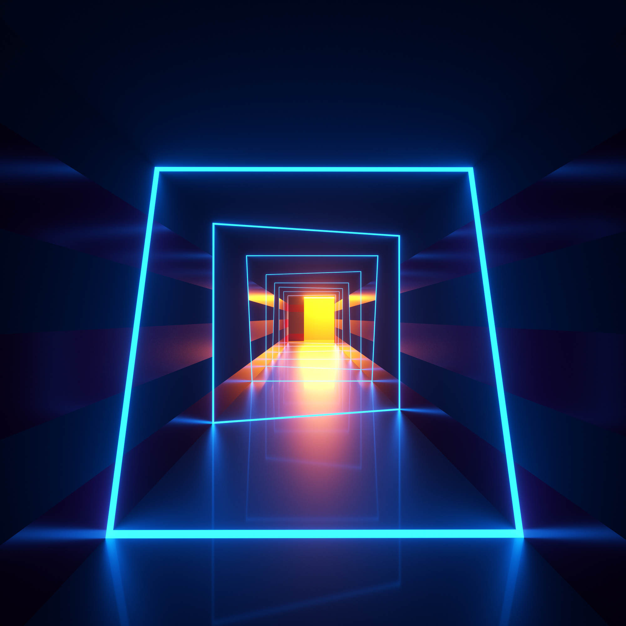 

Фотообои 3D 'Неоновый тоннель' (3391) , Штукатурка