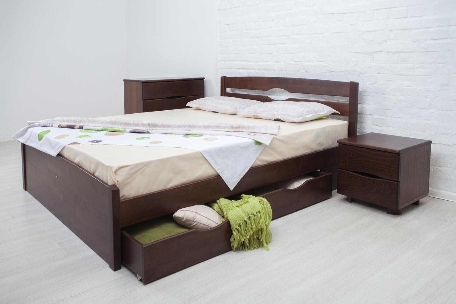 

Кровать Олимп Лика LUX с двумя ящиками 80x200 Венге