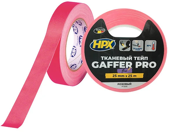 

Матовая лента флуоресцентная HPX FLUO Gaffer Tape PRO 25мм х 25м Оранжевая (OF2525)