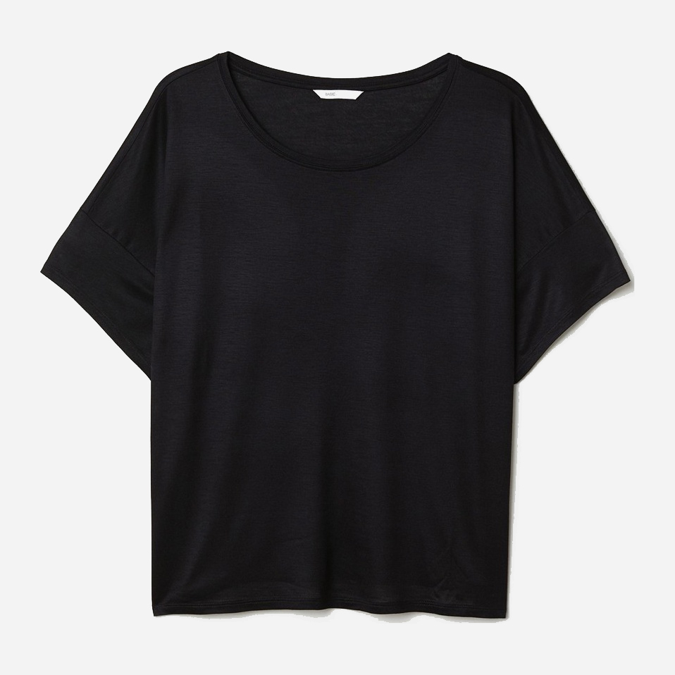 

Футболка H&M 0635789_черный_01 XS Черная