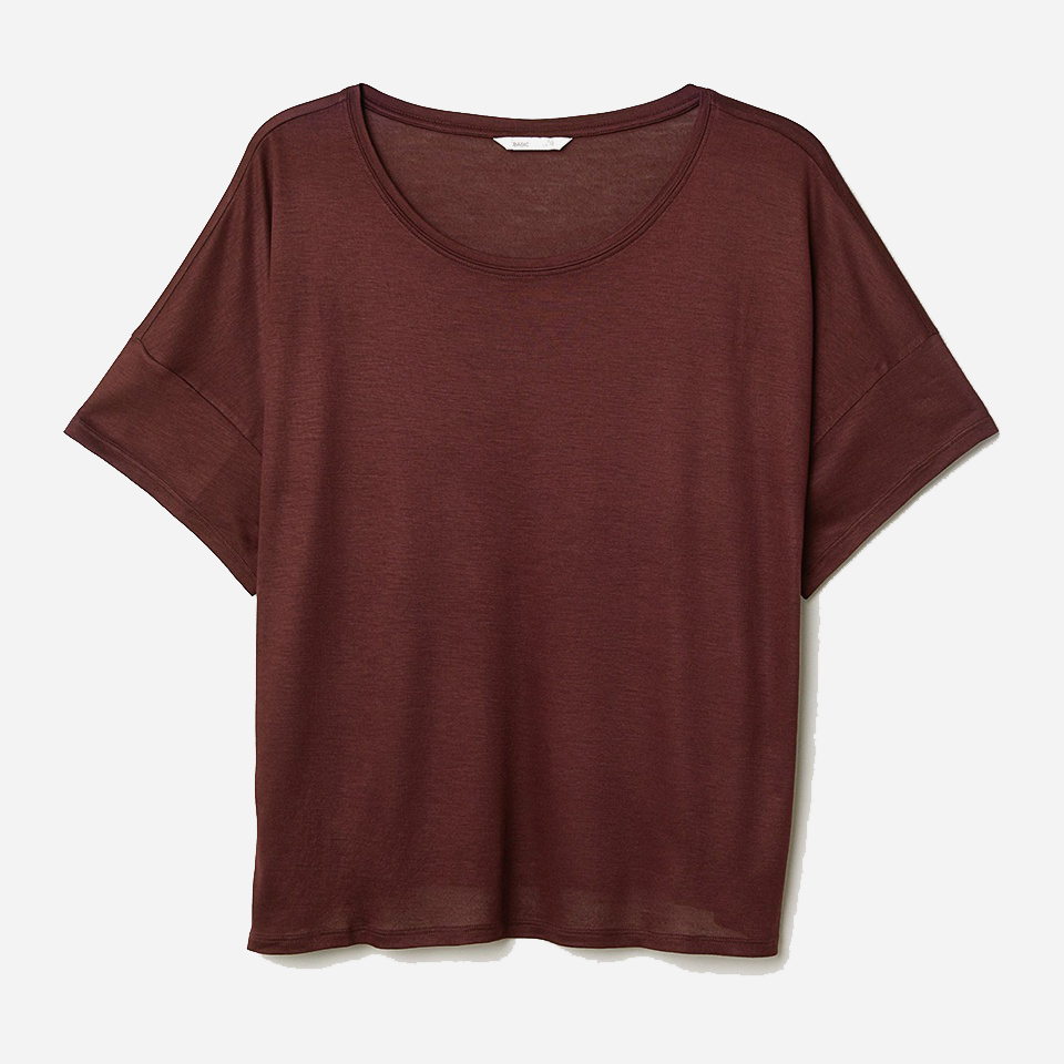 

Футболка H&M 0635789_02  Бордовая, Футболка H&M 0635789_02 XS Бордовая
