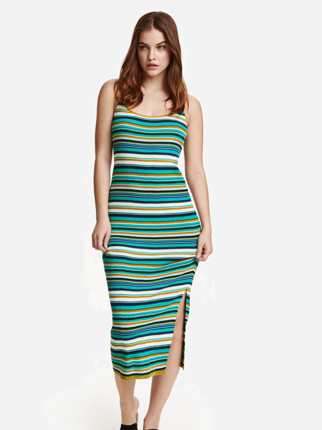 

Платье H&M 0379822_полоска S Бирюзовое