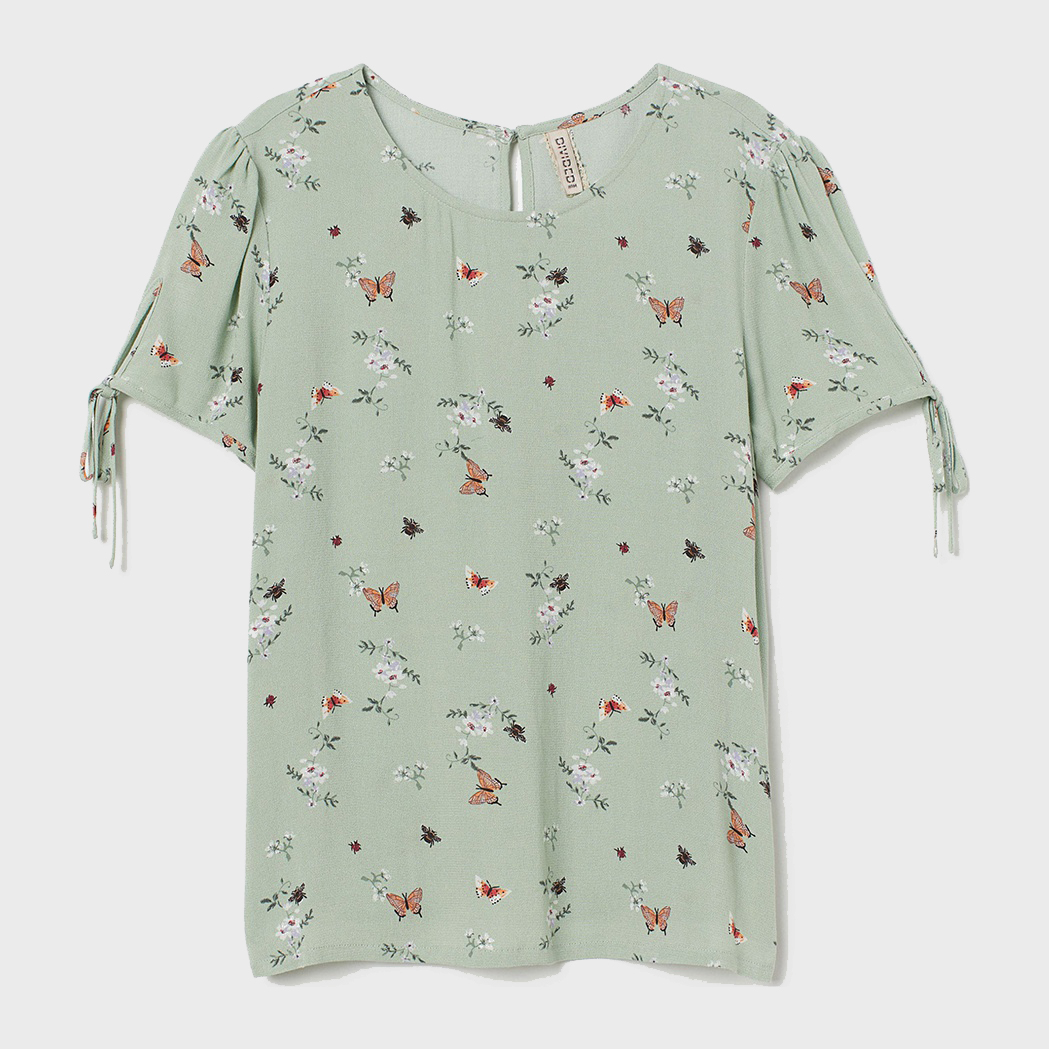 

Блузка H&M 0730122_бабочки 38 Бледно-зеленая