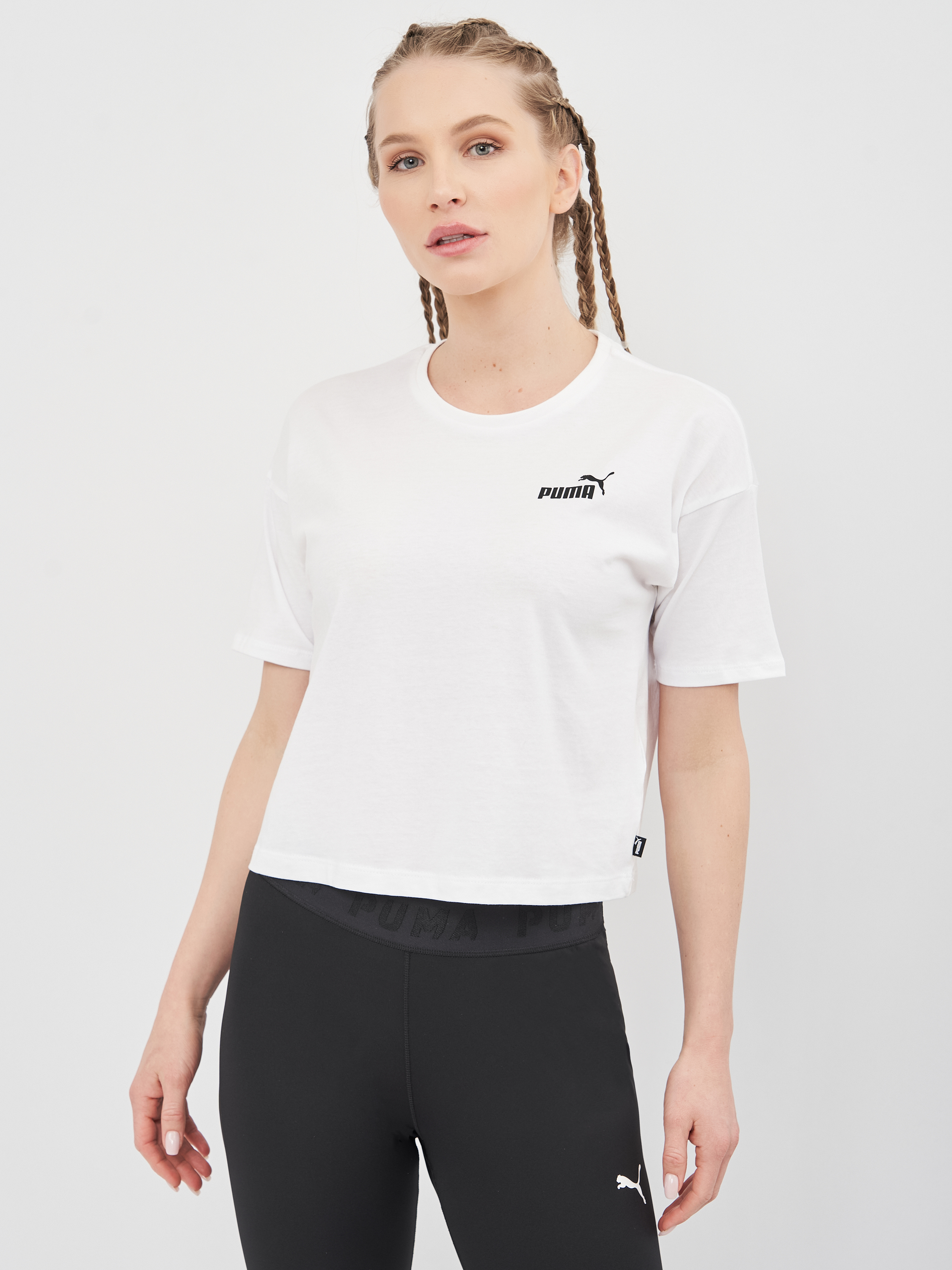 

Футболка Puma Ess Cropped Small Logo Tee 58686702 M Puma White