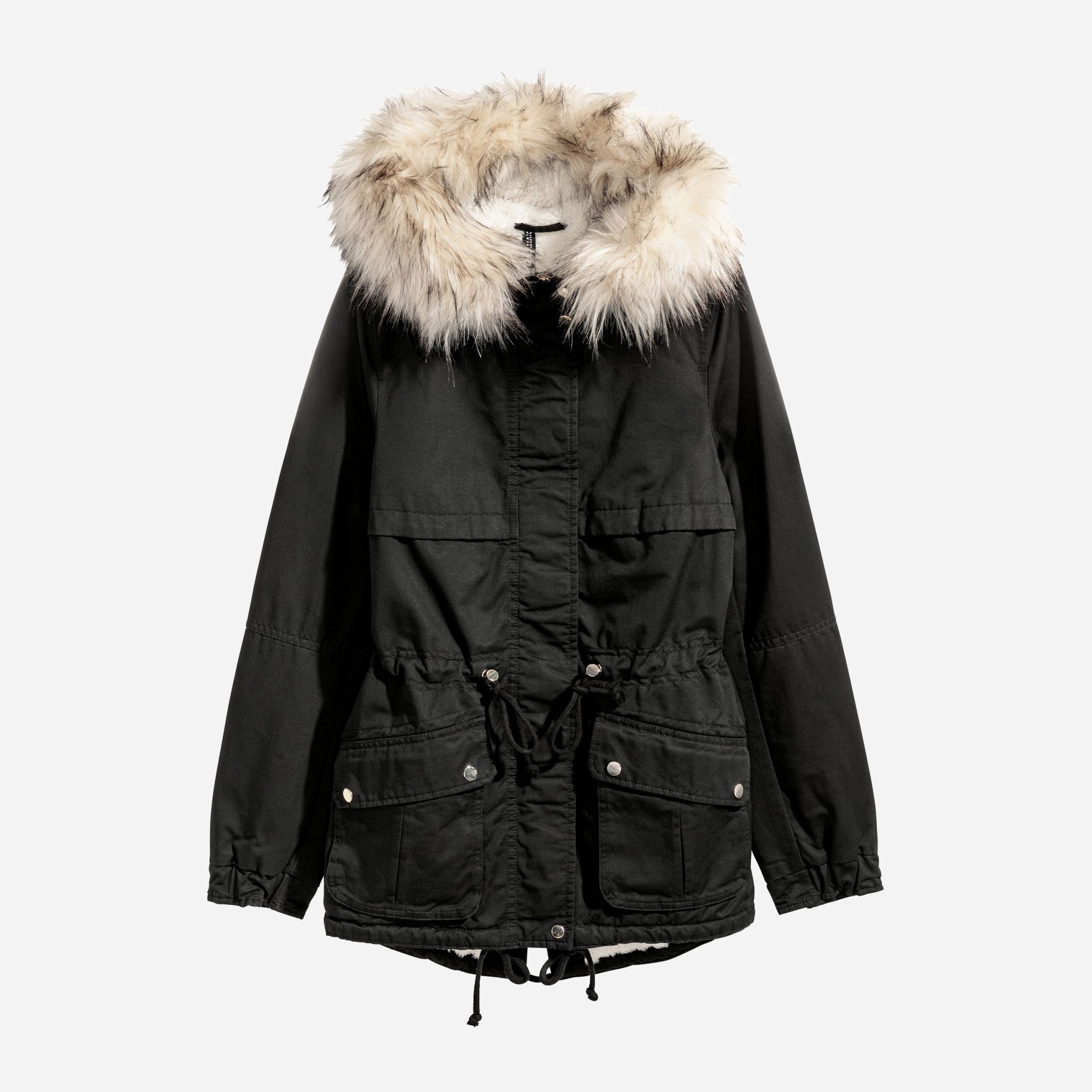 

Парка H&M 0401136_чер.бел_01 40 Черная