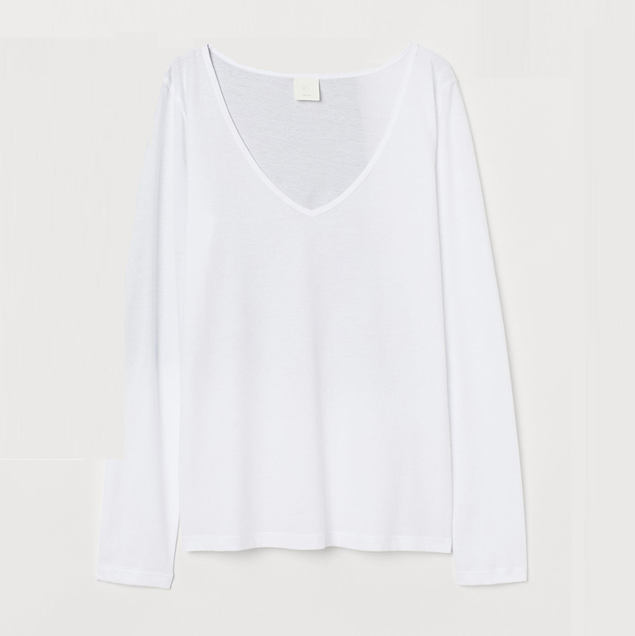 

Лонгслив H&M 0790051_белый S Белый