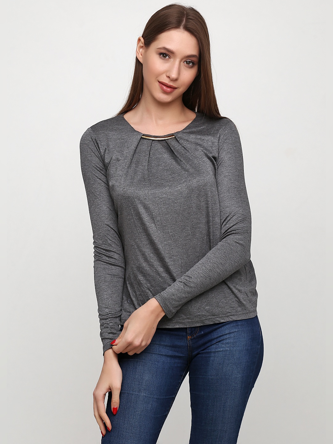 

Лонгслив H&M 0437548_02 XS Серый