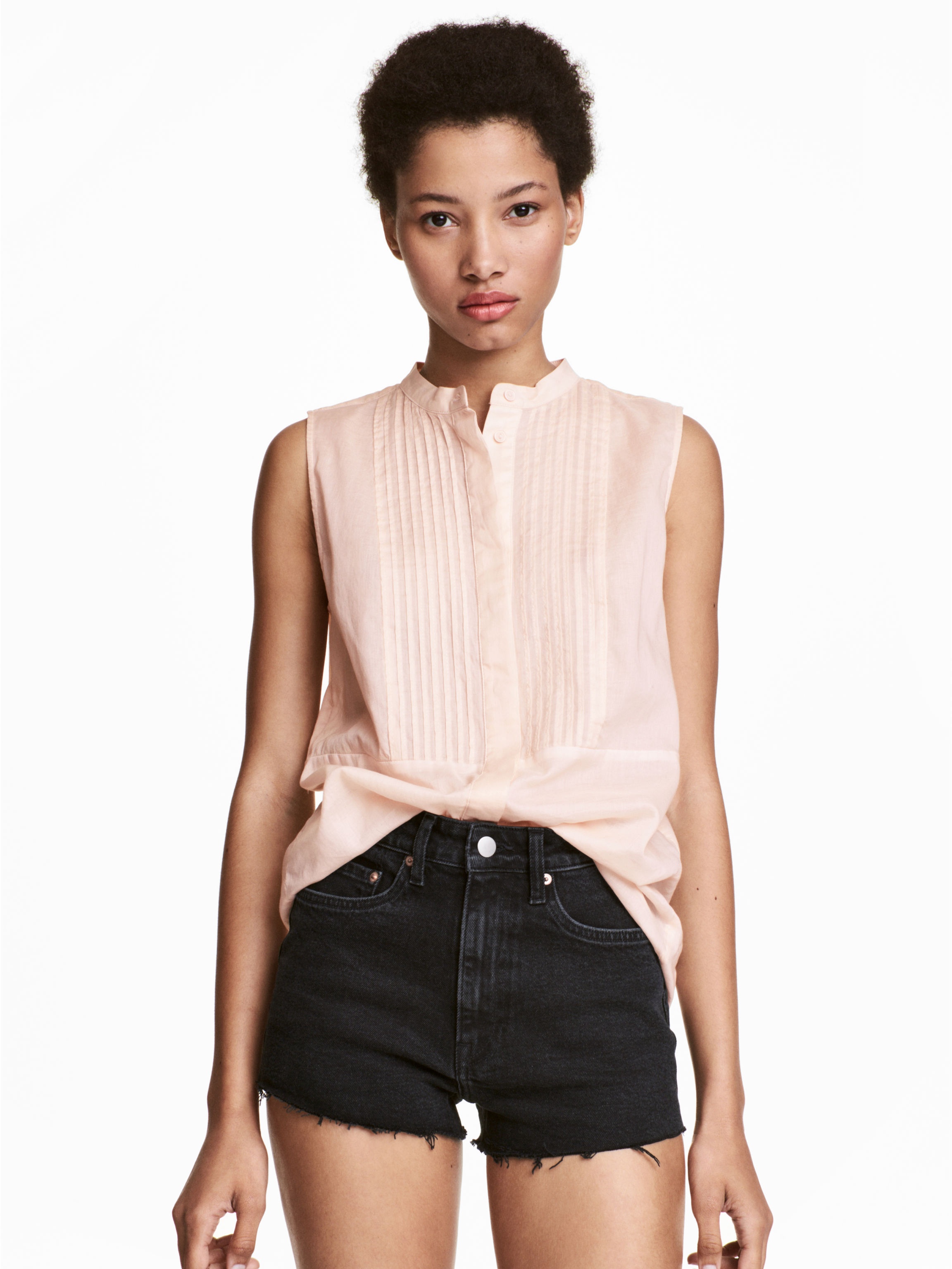 

Блузка H&M 5333496 38 Светло-розовая
