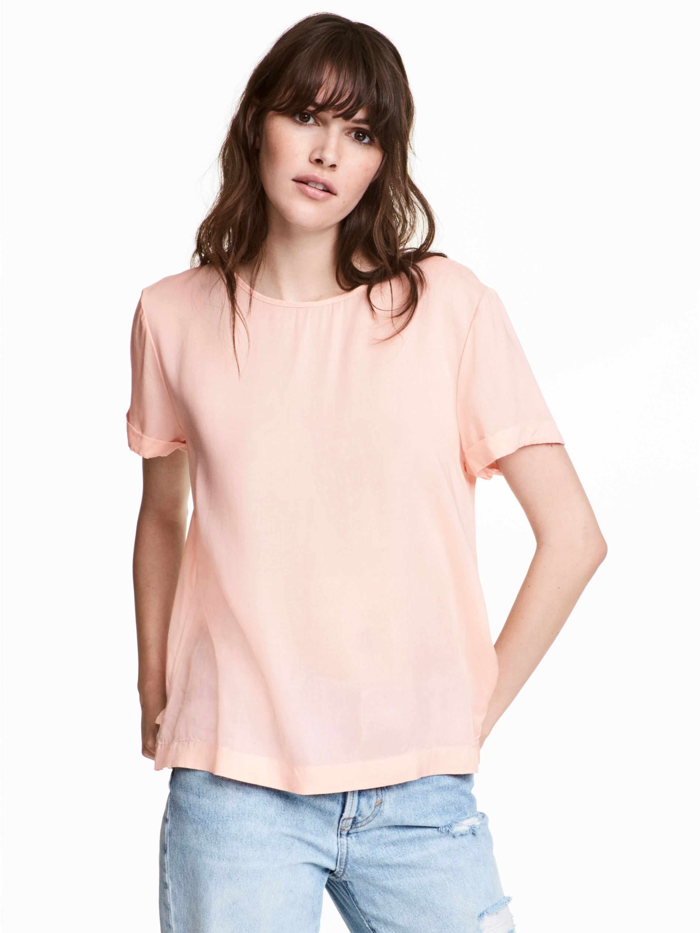 

Блузка H&M 5145776 38 Персиковая