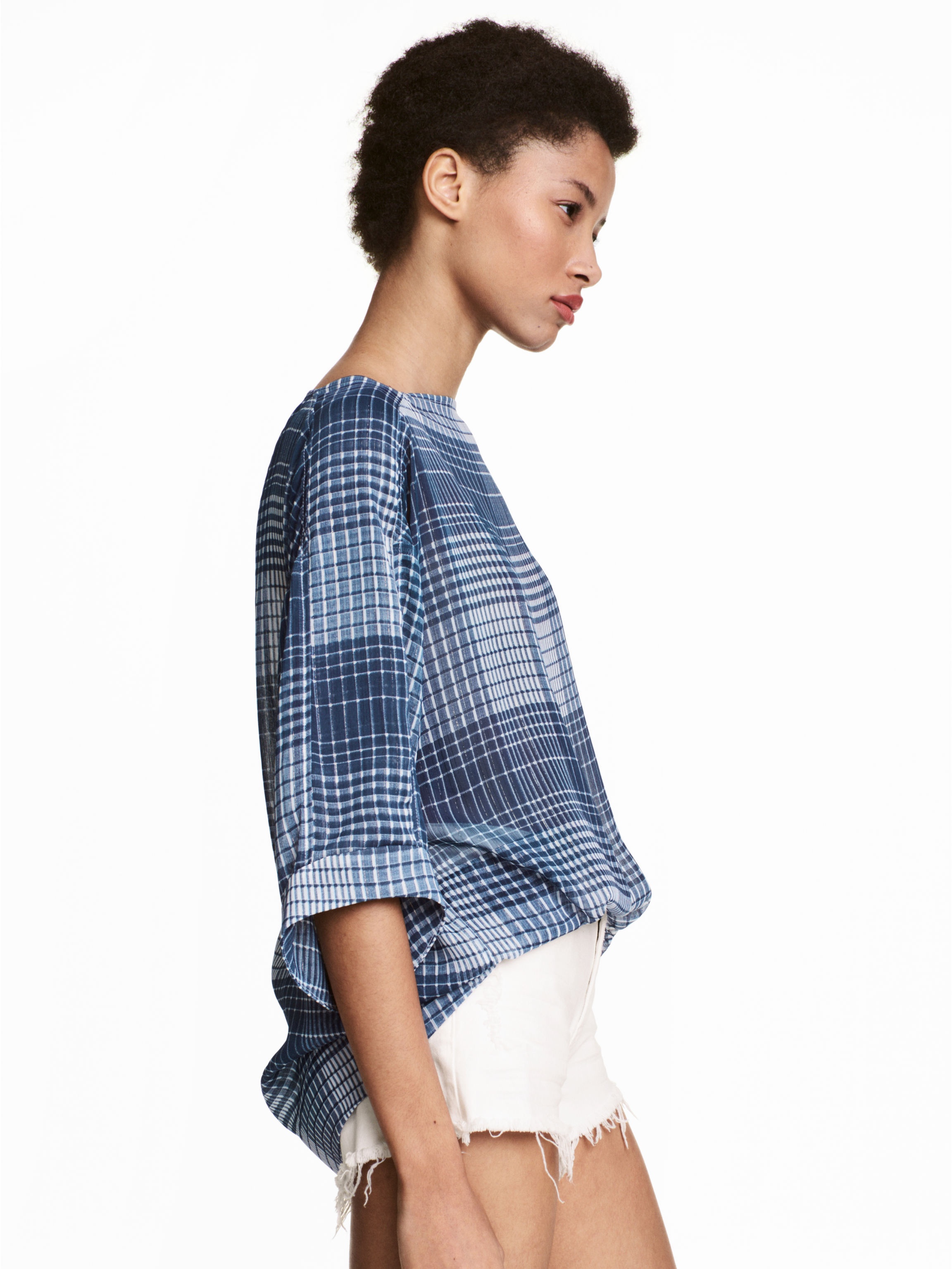 

Блузка H&M 5228466 36 Темно-синяя