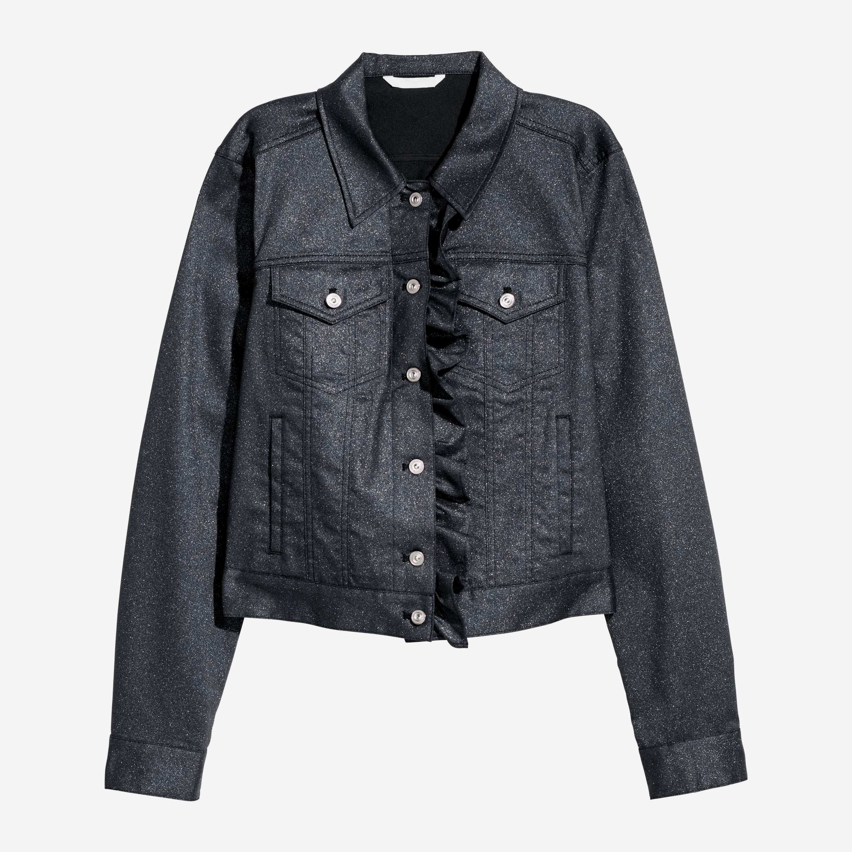 

Ветровка H&M 5946016 34 Черная Металлик