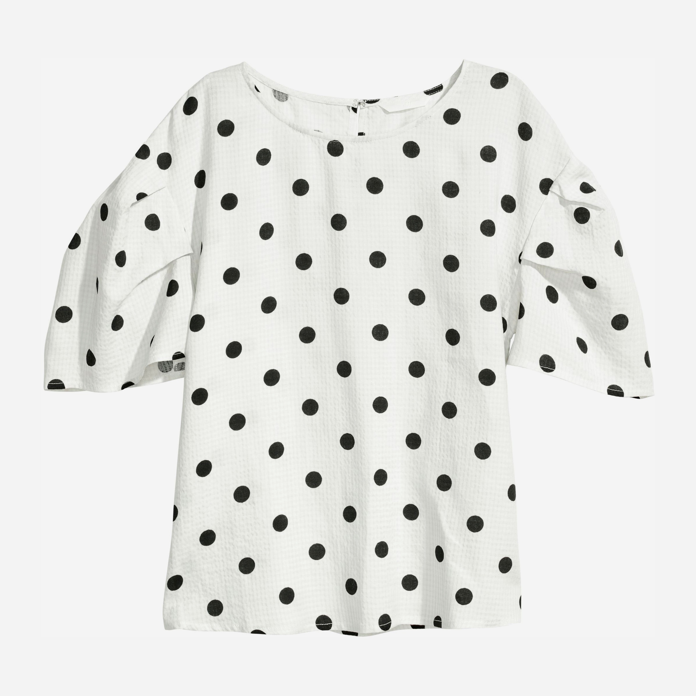

Блузка H&M 6168367 36 Белая в горошек