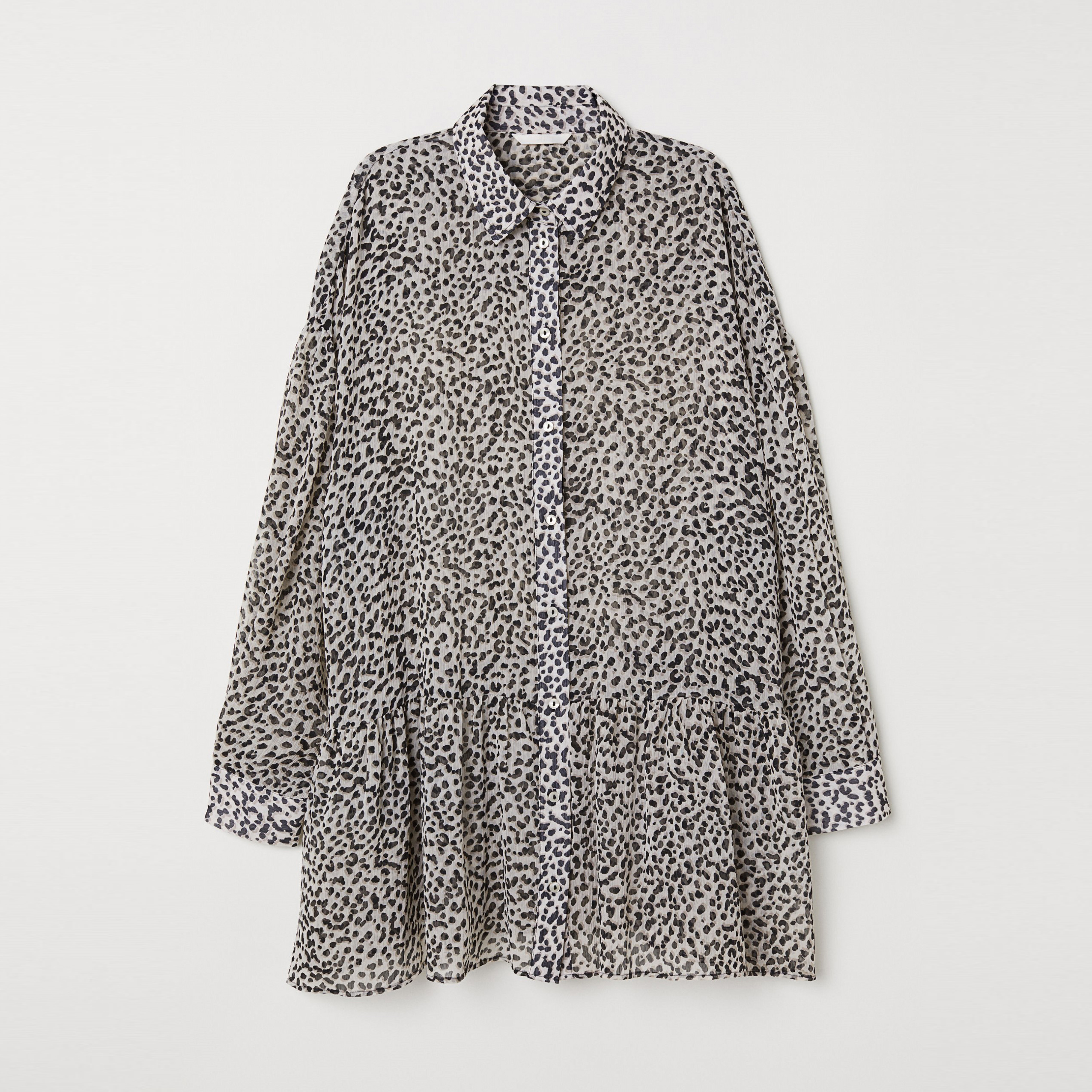 

Блузка H&M 6168967 40 Бежевая с принтом
